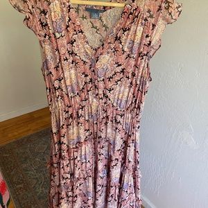 Silk Anthropologie floral dress size 6